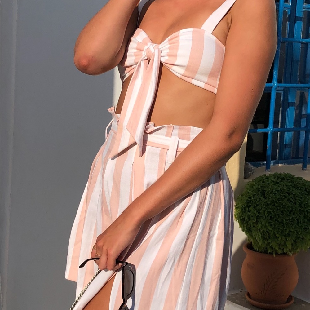 Privacy Please Pink Striped Set - image 1